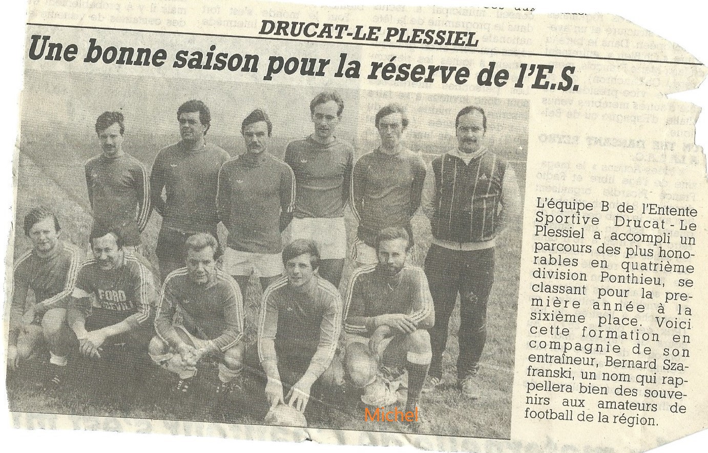 Michel : club de foot de Drucat le Plessiel